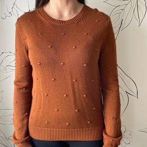Copper Pom Pom Sweater